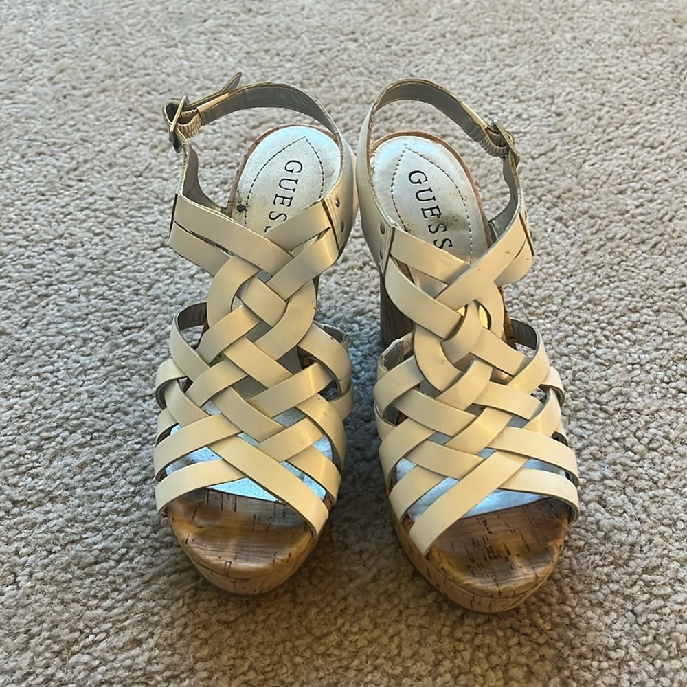 Guess White Wedges